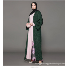 Owner Designer manufacturer women Dubai custom Kimono brand oem label Fashion Front navy blue front open abaya